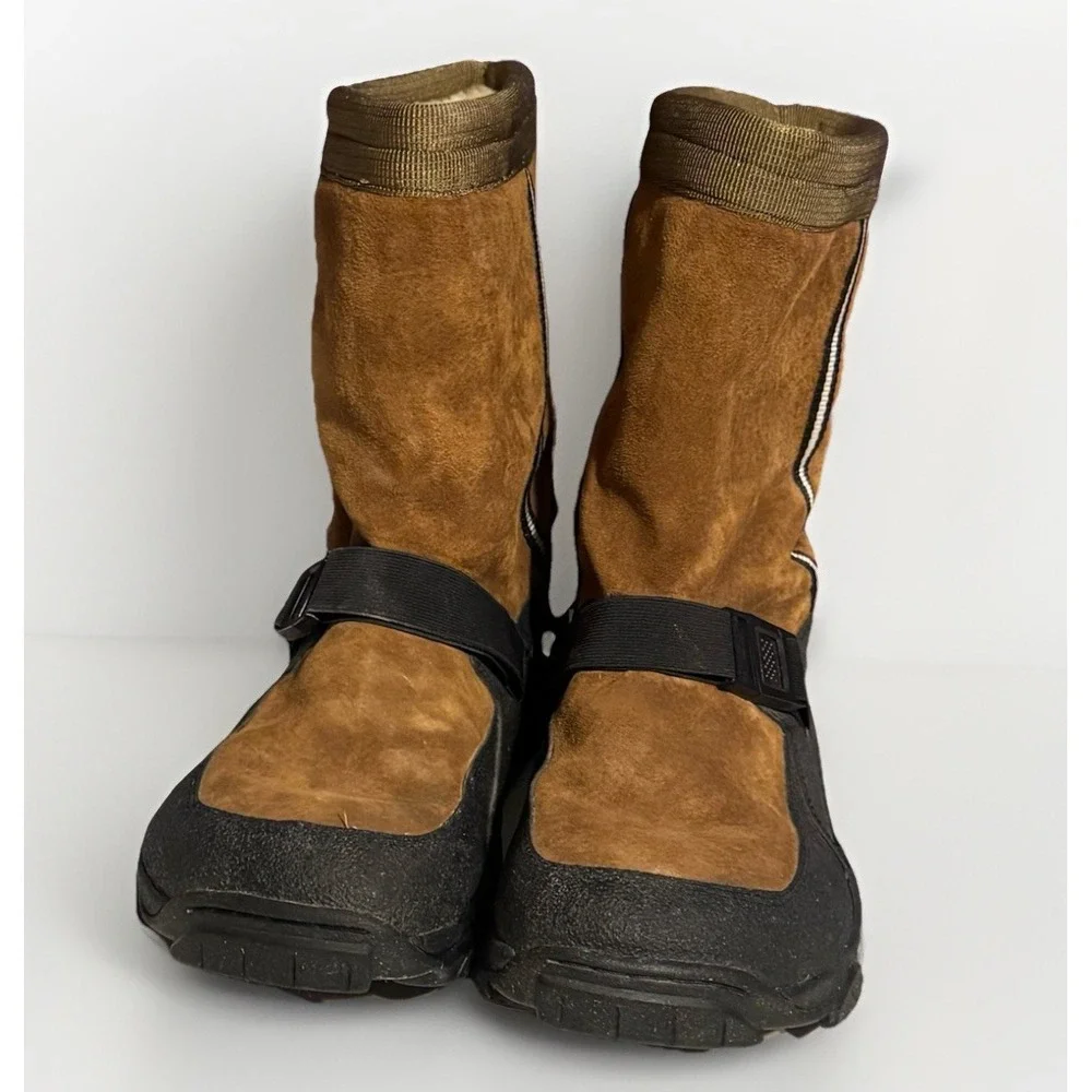 Cabelas Alaskan Guide Brown Shearling Winter Snow Boots Suede Men's 11 Excellent